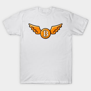 Bitcoin wings flying T-Shirt